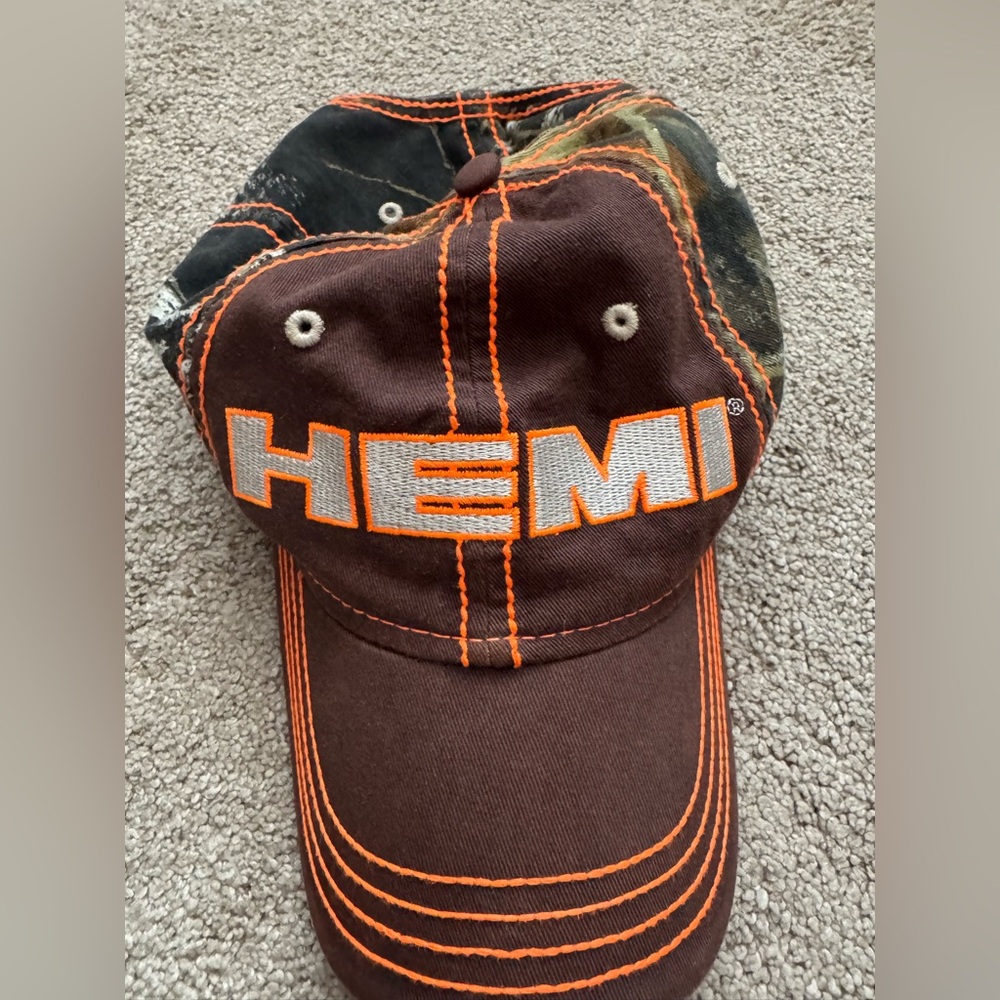 HEMI CAMO Brown and Orange Cap